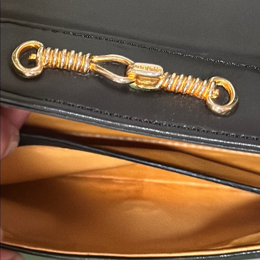 Celine Black and Gold Clutch with Chain Strap - Picture 12 of 15